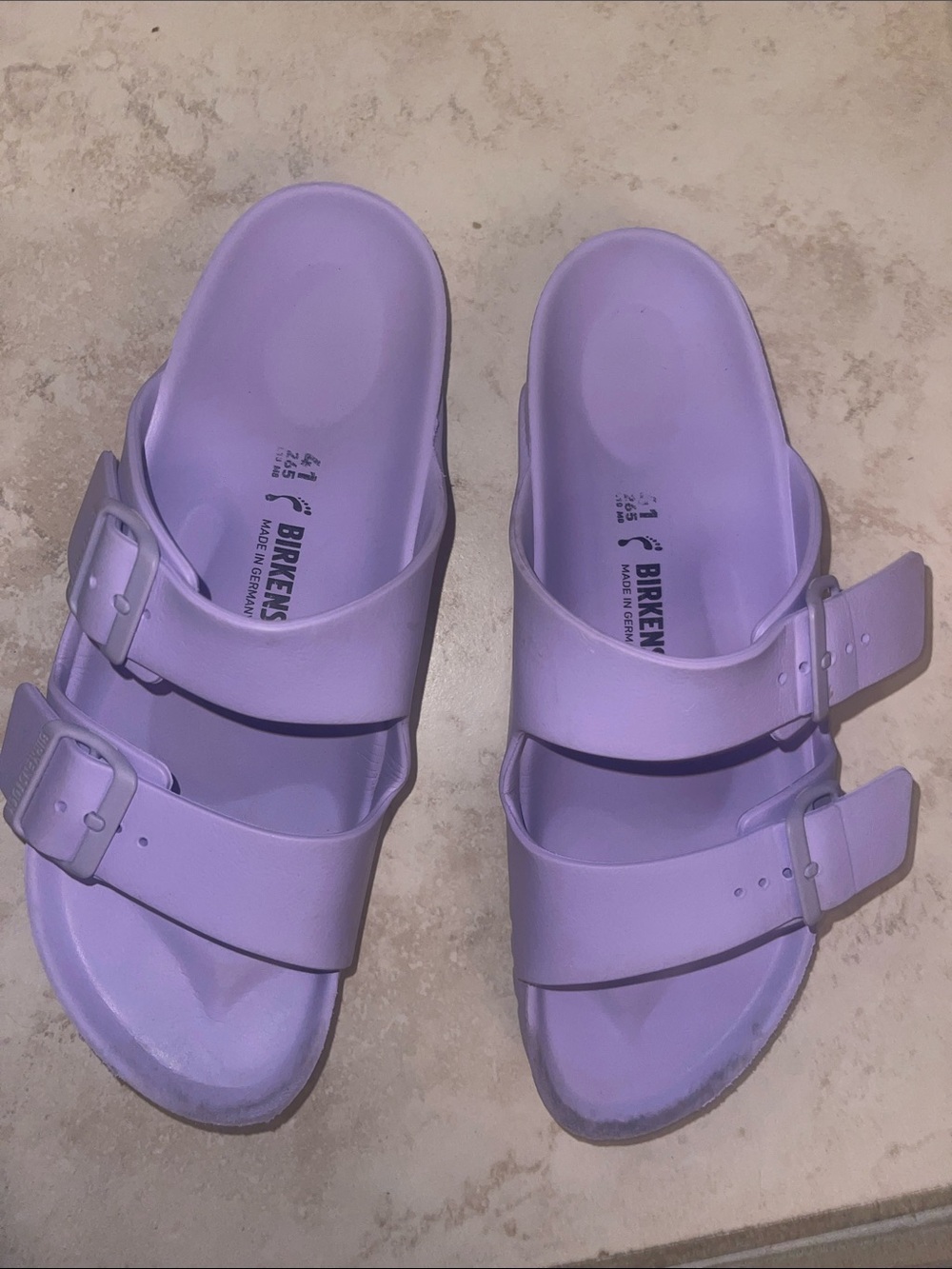 Birkenstock Arizona Slide Sandals — Light Lavender 41 w10
